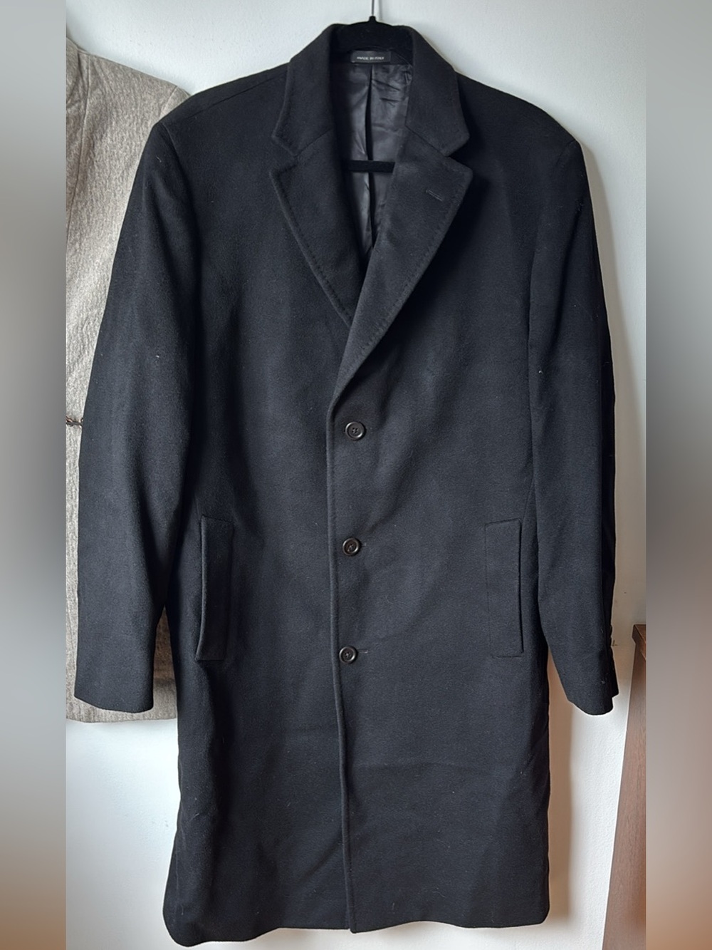 JAZ Men's (but could be women worn) Wool & Cashmere coat Made in Italy - Picture 2 of 7